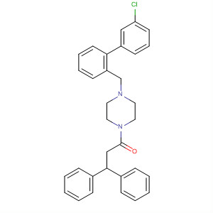 661453-54-9  Piperazine,1-[(3-chlorophenyl)phenylmethyl]-4-(1-oxo-3,3-diphenylpropyl)-