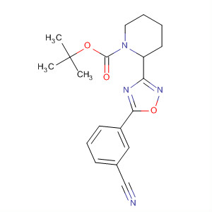 661458-39-5  1-Piperidinecarboxylic acid,2-[5-(3-cyanophenyl)-1,2,4-oxadiazol-3-yl]-, 1,1-dimethylethyl ester