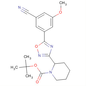 661458-41-9  1-Piperidinecarboxylic acid,2-[5-(3-cyano-5-methoxyphenyl)-1,2,4-oxadiazol-3-yl]-, 1,1-dimethylethylester