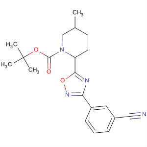 661459-12-7  1-Piperidinecarboxylic acid,2-[3-(3-cyanophenyl)-1,2,4-oxadiazol-5-yl]-5-methyl-, 1,1-dimethylethylester