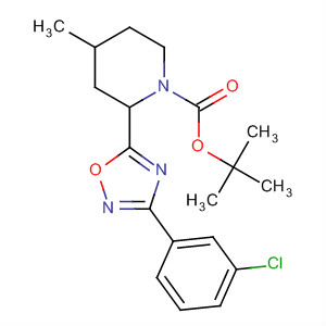 661459-15-0  1-Piperidinecarboxylic acid,2-[3-(3-chlorophenyl)-1,2,4-oxadiazol-5-yl]-4-methyl-, 1,1-dimethylethylester
