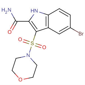 661467-78-3  1H-Indole-2-carboxamide, 5-bromo-3-(4-morpholinylsulfonyl)-