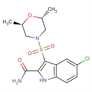 661467-95-4  1H-Indole-2-carboxamide,5-chloro-3-[[(2R,6R)-2,6-dimethyl-4-morpholinyl]sulfonyl]-