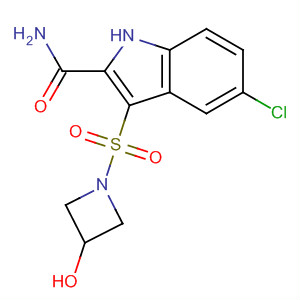 661467-96-5  1H-Indole-2-carboxamide, 5-chloro-3-[(3-hydroxy-1-azetidinyl)sulfonyl]-