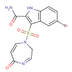661468-01-5  1H-Indole-2-carboxamide,5-bromo-3-[(hexahydro-5-oxo-1H-1,4-diazepin-1-yl)sulfonyl]-