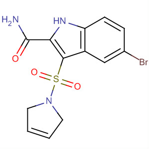 661468-10-6  1H-Indole-2-carboxamide,5-bromo-3-[(2,5-dihydro-1H-pyrrol-1-yl)sulfonyl]-