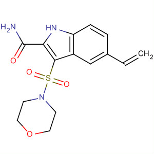 661468-24-2  1H-Indole-2-carboxamide, 5-ethenyl-3-(4-morpholinylsulfonyl)-