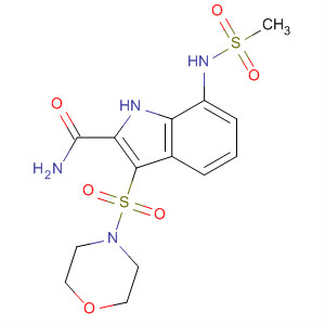 661468-36-6  1H-Indole-2-carboxamide,7-[(methylsulfonyl)amino]-3-(4-morpholinylsulfonyl)-
