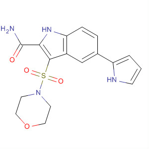 661468-46-8  1H-Indole-2-carboxamide, 3-(4-morpholinylsulfonyl)-5-(1H-pyrrol-2-yl)-