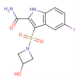 661468-52-6  1H-Indole-2-carboxamide, 3-[(3-hydroxy-1-azetidinyl)sulfonyl]-5-iodo-