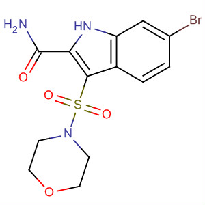 661468-69-5  1H-Indole-2-carboxamide, 6-bromo-3-(4-morpholinylsulfonyl)-
