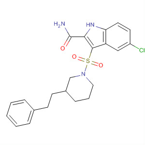 661469-83-6  1H-Indole-2-carboxamide,5-chloro-3-[[3-(2-phenylethyl)-1-piperidinyl]sulfonyl]-
