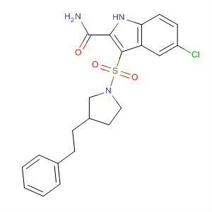 661469-85-8  1H-Indole-2-carboxamide,5-chloro-3-[[3-(2-phenylethyl)-1-pyrrolidinyl]sulfonyl]-