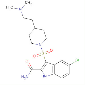 661469-97-2  1H-Indole-2-carboxamide,5-chloro-3-[[4-[2-(dimethylamino)ethyl]-1-piperidinyl]sulfonyl]-