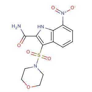 661470-11-7  1H-Indole-2-carboxamide, 3-(4-morpholinylsulfonyl)-7-nitro-