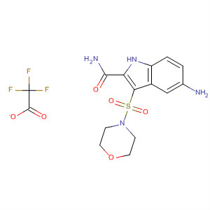661470-54-8  1H-Indole-2-carboxamide, 5-amino-3-(4-morpholinylsulfonyl)-,mono(trifluoroacetate)