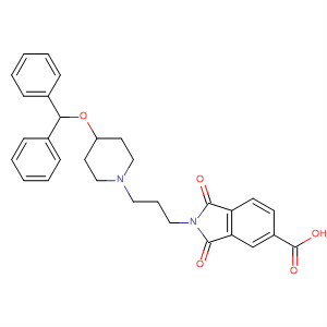 661482-30-0  1H-Isoindole-5-carboxylic acid,2-[3-[4-(diphenylmethoxy)-1-piperidinyl]propyl]-2,3-dihydro-1,3-dioxo-