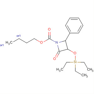661489-92-5  1-Azetidinecarboxylic acid, 2-oxo-4-phenyl-3-[(triethylsilyl)oxy]-, butylester, (3R,4S)-rel-