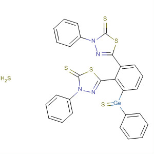 661493-40-9  1,3,4-Thiadiazole-2(3H)-thione,5,5'-[(diphenylgermylene)bis(thio)]bis[3-phenyl-