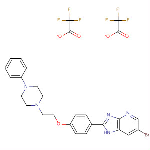 662113-84-0  1H-Imidazo[4,5-b]pyridine,6-bromo-2-[4-[2-(4-phenyl-1-piperazinyl)ethoxy]phenyl]-,bis(trifluoroacetate)