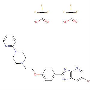 662113-86-2  1H-Imidazo[4,5-b]pyridine,6-bromo-2-[4-[2-[4-(2-pyridinyl)-1-piperazinyl]ethoxy]phenyl]-,bis(trifluoroacetate)