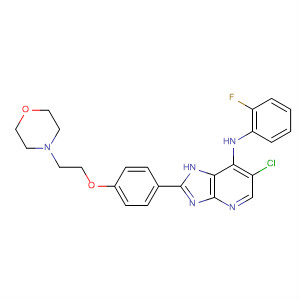 662116-86-1  1H-Imidazo[4,5-b]pyridin-7-amine,6-chloro-N-(2-fluorophenyl)-2-[4-[2-(4-morpholinyl)ethoxy]phenyl]-