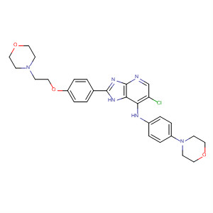 662116-98-5  1H-Imidazo[4,5-b]pyridin-7-amine,6-chloro-2-[4-[2-(4-morpholinyl)ethoxy]phenyl]-N-[4-(4-morpholinyl)phenyl]-