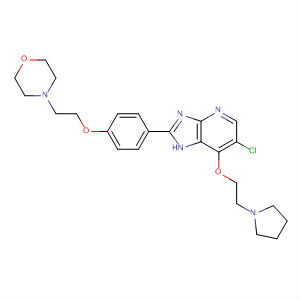 662117-04-6  1H-Imidazo[4,5-b]pyridine,6-chloro-2-[4-[2-(4-morpholinyl)ethoxy]phenyl]-7-[2-(1-pyrrolidinyl)ethoxy]-