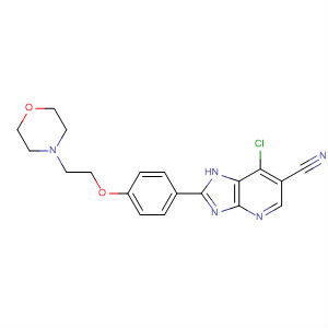 662117-13-7  1H-Imidazo[4,5-b]pyridine-6-carbonitrile,7-chloro-2-[4-[2-(4-morpholinyl)ethoxy]phenyl]-