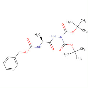 662148-66-5  1,1-Hydrazinedicarboxylic acid,2-[(2S)-1-oxo-2-[[(phenylmethoxy)carbonyl]amino]propyl]-,bis(1,1-dimethylethyl) ester