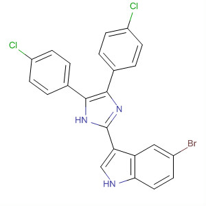 662150-90-5  1H-Indole, 3-[4,5-bis(4-chlorophenyl)-1H-imidazol-2-yl]-5-bromo-