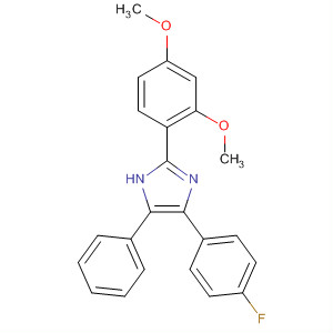 662151-17-9  1H-Imidazole, 2-(2,4-dimethoxyphenyl)-4-(4-fluorophenyl)-5-phenyl- 662151-17-9  1H-Imidazole, 2-(2,4-dimethoxyphenyl)-4-(4-fluorophenyl)-5-phenyl-