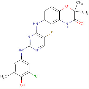 662225-48-1  2H-1,4-Benzoxazin-3(4H)-one,6-[[2-[(3-chloro-4-hydroxy-5-methylphenyl)amino]-5-fluoro-4-pyrimidinyl]amino]-2,2-dimethyl-
