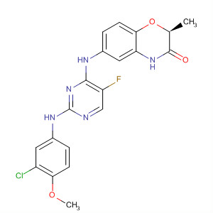 662237-96-9  2H-1,4-Benzoxazin-3(4H)-one,6-[[2-[(3-chloro-4-methoxyphenyl)amino]-5-fluoro-4-pyrimidinyl]amino]-2-methyl-, (2S)-