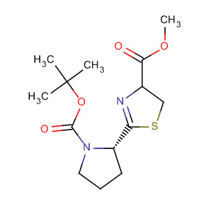 662722-99-8  4-Thiazolecarboxylic acid,2-[(2S)-1-[(1,1-dimethylethoxy)carbonyl]-2-pyrrolidinyl]-4,5-dihydro-,methyl ester, (4R)-