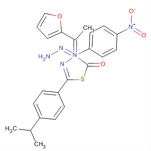 663163-67-5  1,3,4-Thiadiazol-2(3H)-one,5-[4-(1-methylethyl)phenyl]-3-(4-nitrophenyl)-,[1-(2-furanyl)ethylidene]hydrazone
