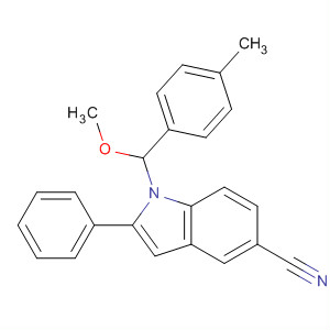 663175-64-2  1H-Indole-5-carbonitrile, 1-[methoxy(4-methylphenyl)methyl]-2-phenyl-