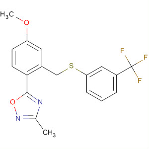 663596-04-1  1,2,4-Oxadiazole,5-[4-methoxy-2-[[[3-(trifluoromethyl)phenyl]thio]methyl]phenyl]-3-methyl-