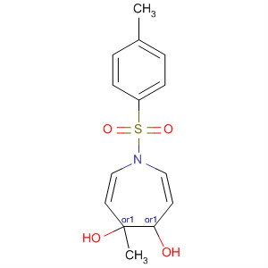 663605-10-5  1H-Azepine-4,5-diol, hexahydro-4-methyl-1-[(4-methylphenyl)sulfonyl]-,(4R,5S)-rel-