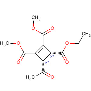 663605-59-2  1-Cyclobutene-1,2,3-tricarboxylic acid, 4-acetyl-, 1-ethyl 2,3-dimethylester, (3R,4S)-rel-