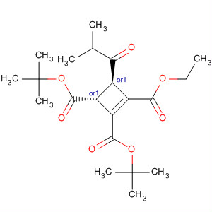 663605-67-2  1-Cyclobutene-1,2,3-tricarboxylic acid, 4-(2-methyl-1-oxopropyl)-,2,3-bis(1,1-dimethylethyl) 1-ethyl ester, (3R,4R)-rel-