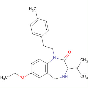 663607-34-9  2H-1,4-Benzodiazepin-2-one,7-ethoxy-1,3,4,5-tetrahydro-3-(1-methylethyl)-1-[2-(4-methylphenyl)ethyl]-, (3S)-