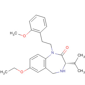 663607-35-0  2H-1,4-Benzodiazepin-2-one,7-ethoxy-1,3,4,5-tetrahydro-1-[2-(2-methoxyphenyl)ethyl]-3-(1-methylethyl)-, (3S)-