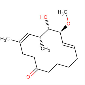 663613-07-8  4,9-Cyclotetradecadien-1-one, 7-hydroxy-8-methoxy-4,6-dimethyl-,(4Z,6R,7S,8S,9E)-