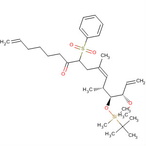 663613-36-3  1,10,15-Hexadecatrien-7-one,13-[[(1,1-dimethylethyl)dimethylsilyl]oxy]-14-methoxy-10,12-dimethyl-8-(phenylsulfonyl)-, (10Z,12R,13S,14S)-