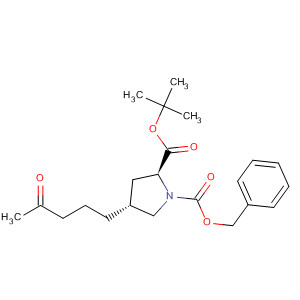 663614-33-3  1,2-Pyrrolidinedicarboxylic acid, 4-(4-oxopentyl)-, 1-(1,1-dimethylethyl)2-(phenylmethyl) ester, (2S,4R)-