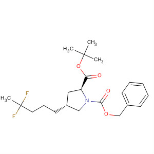 663614-34-4  1,2-Pyrrolidinedicarboxylic acid, 4-(4,4-difluoropentyl)-,1-(1,1-dimethylethyl) 2-(phenylmethyl) ester, (2S,4R)-