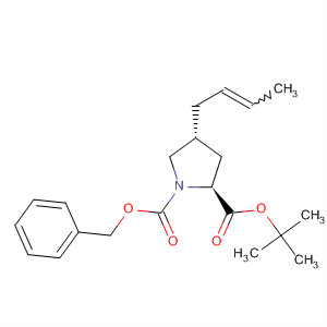 663614-36-6  1,2-Pyrrolidinedicarboxylic acid, 4-(2-butenyl)-, 1-(1,1-dimethylethyl)2-(phenylmethyl) ester, (2S,4R)-