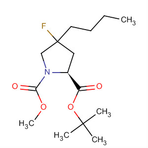 663614-82-2  1,2-Pyrrolidinedicarboxylic acid, 4-butyl-4-fluoro-, 1-(1,1-dimethylethyl)2-methyl ester, (2S)-