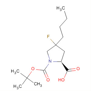663614-83-3  1,2-Pyrrolidinedicarboxylic acid, 4-butyl-4-fluoro-, 1-(1,1-dimethylethyl)ester, (2S)-